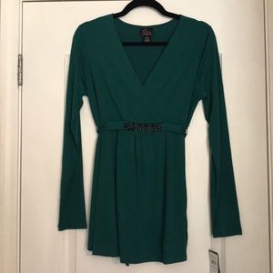 Brand New Jade Green Maternity Shirt Black Gems